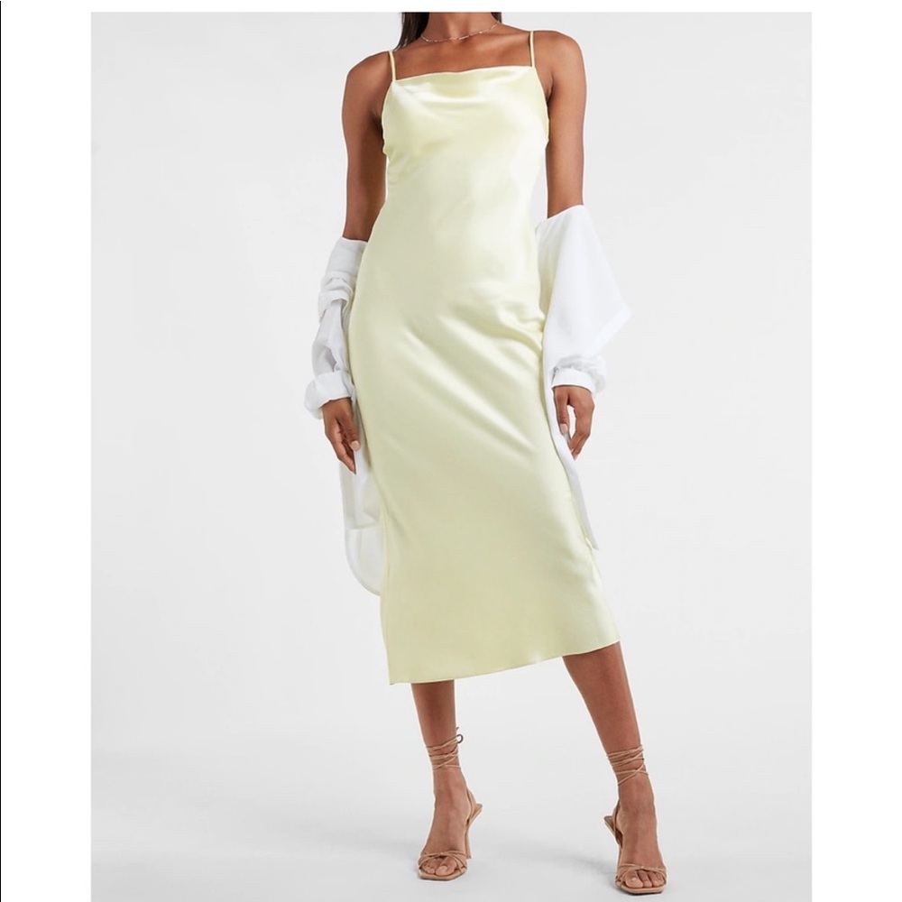 Express Pale Yellow Maxi Dress